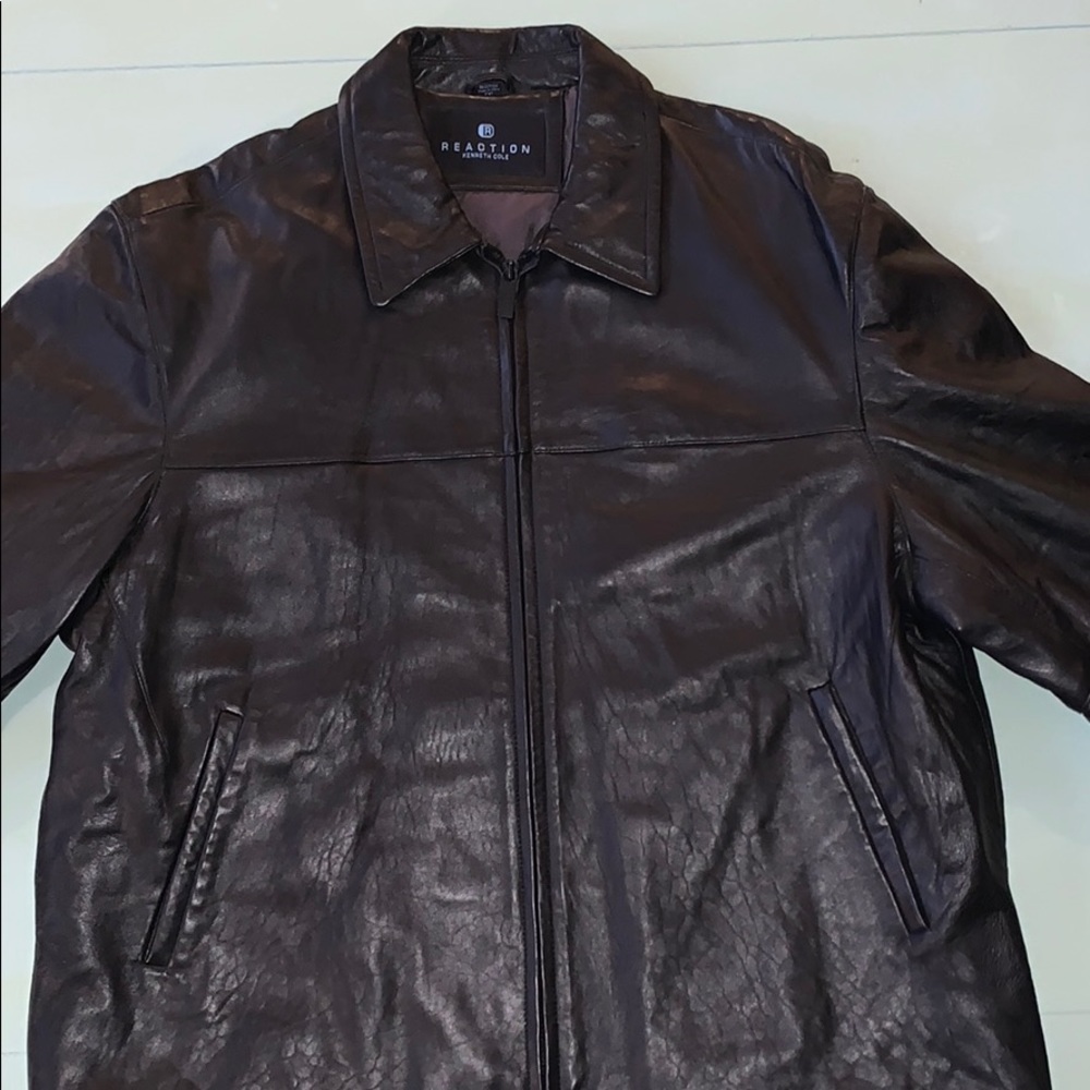 Kenneth Cole Lambskin Leather Jacket XXL